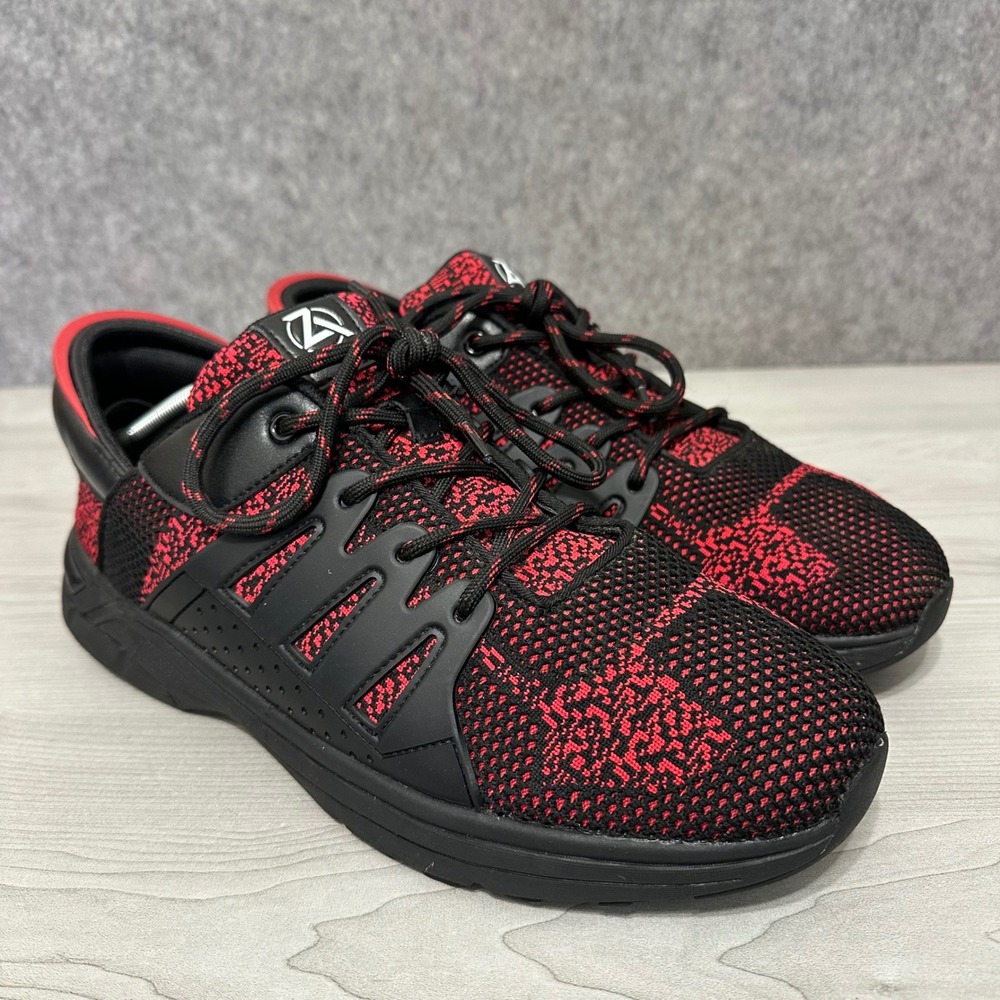 Zeba Hands-Free Shoes Mens 13 Red Orthotic Slip On Athletic Comfort Sneakers